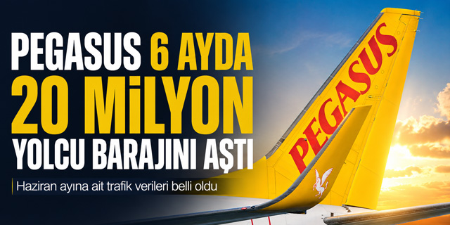 Pegasus 6 ayda 20 milyon yolcu barajını aştı