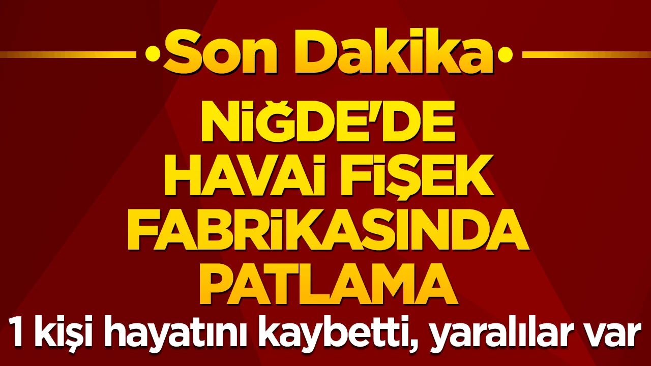 Niğde'de havai fişek fabrikasında patlama: Yaralılar var