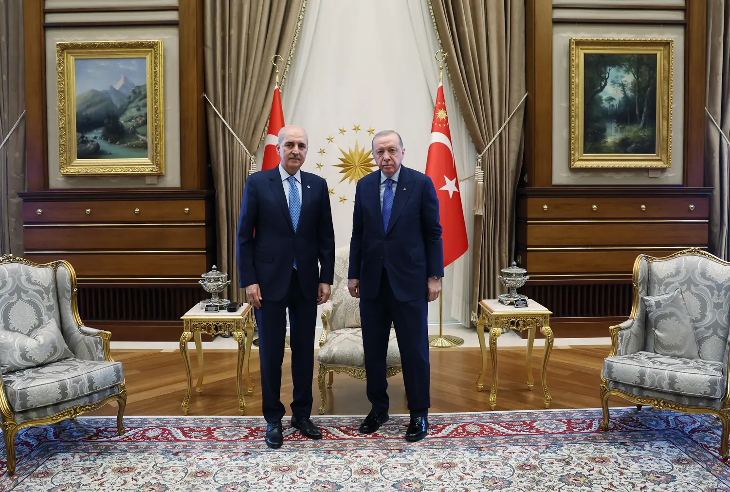 Cumhurbaşkanı Erdoğan, TBMM Başkanı Kurtulmuş'u kabul etti
