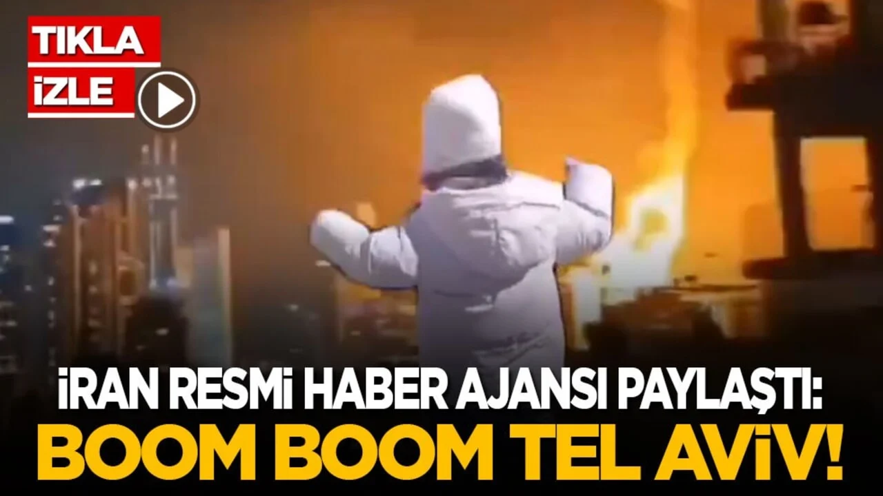 İran resmi haber ajansı paylaştı: Boom boom Tel Aviv!