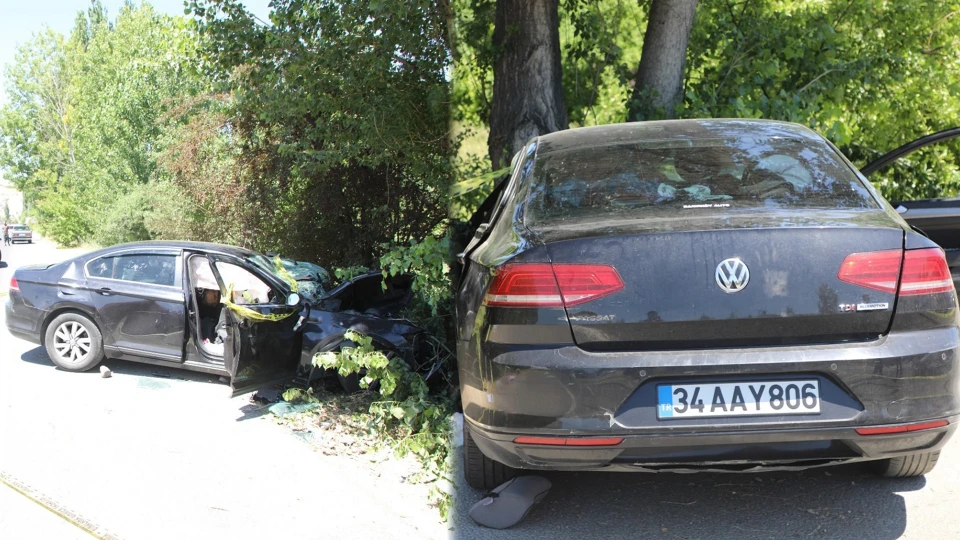Yol kenarındaki ağaca çarptı: Anne ve baba öldü! Bir yaşındaki bebek dahil yaralılar var