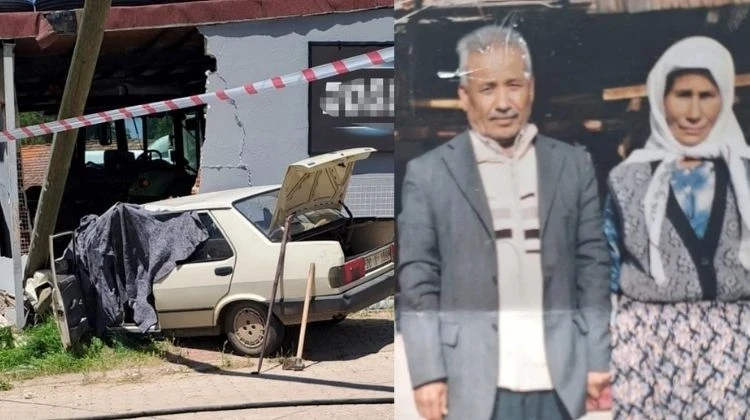 Feci kaza… Duvara çarpan otomobildeki yaşlı çift öldü