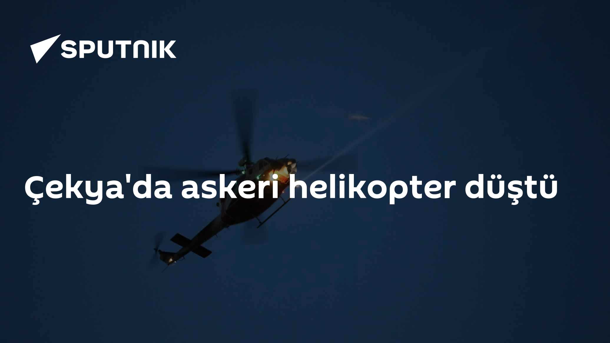 Çekya'da askeri helikopter düştü