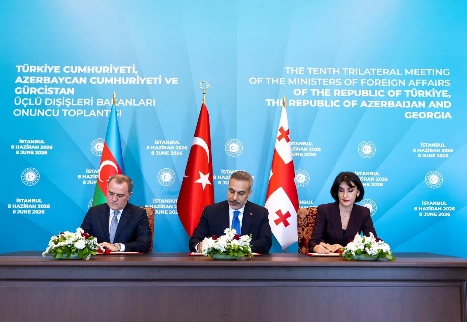İstanbul'da Türkiye-Azerbaycan-Gürcistan arasında İstanbul Bildirisi imzalandı