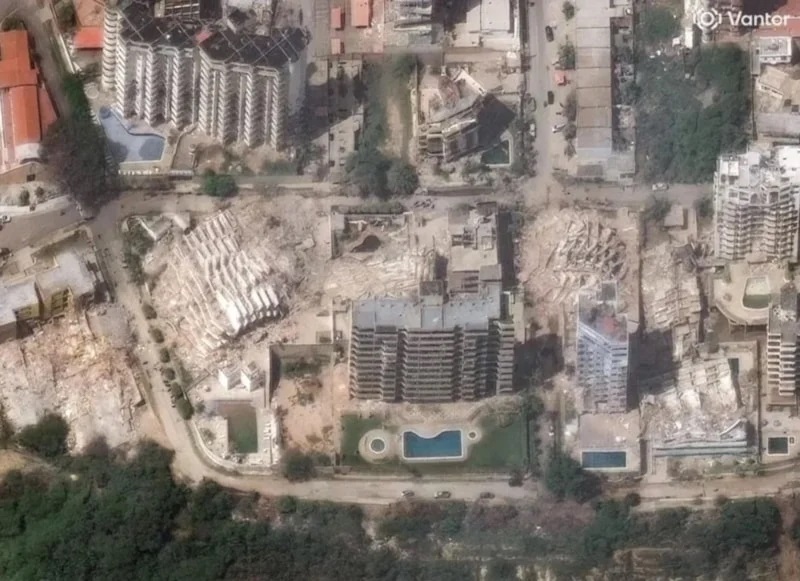 Deprem hasarı uydu kamerasında