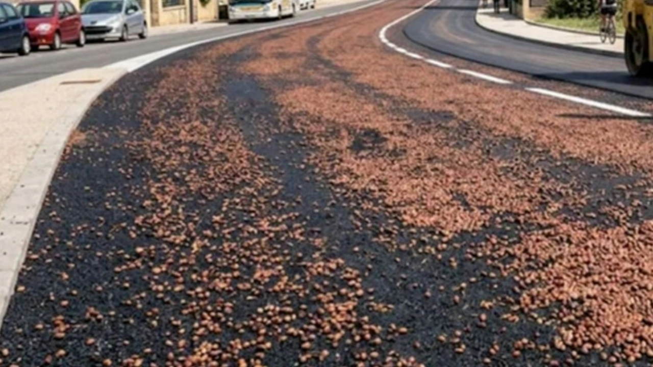 Yolları zeytin çekirdekleriyle kaplayacaklar!