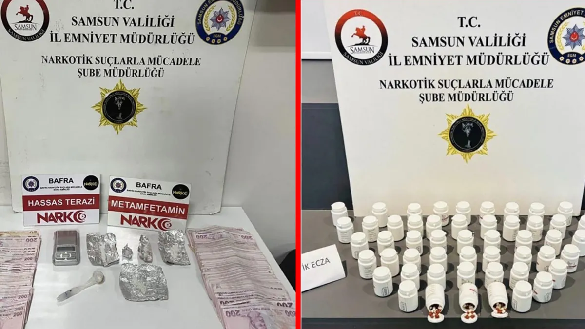 Samsun'da 4 ilçede narkotik operasyonu: 7 kişi yakalandı