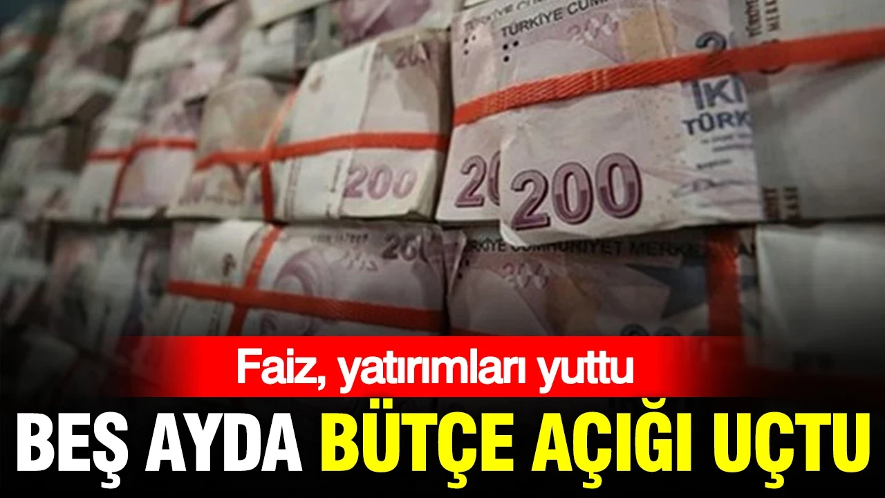 Faiz harcamaları yatırımları katladı: 5 ayda bütçe açığı uçtu