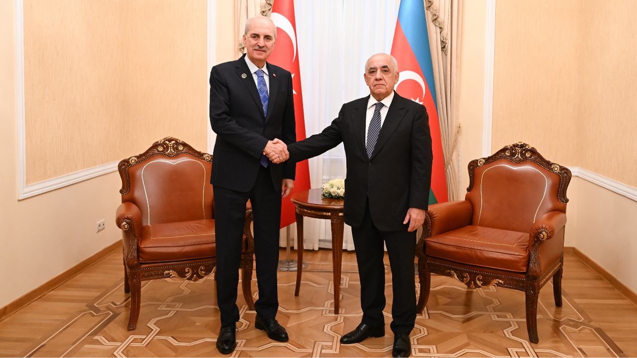 TBMM Başkanı Kurtulmuş, Azerbaycan Başbakanı Esedov ile görüştü