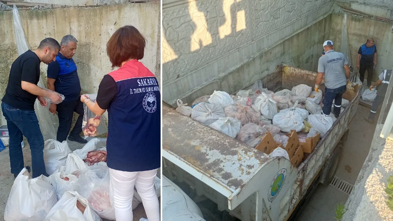 Sucuk tesisine baskın: İhbar ekipleri harekete geçirdi, 5,5 ton etiketsiz et ürünü imha edildi