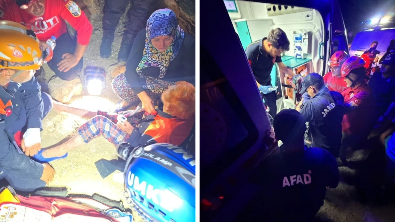 Kaybolan kadın dronla bulundu