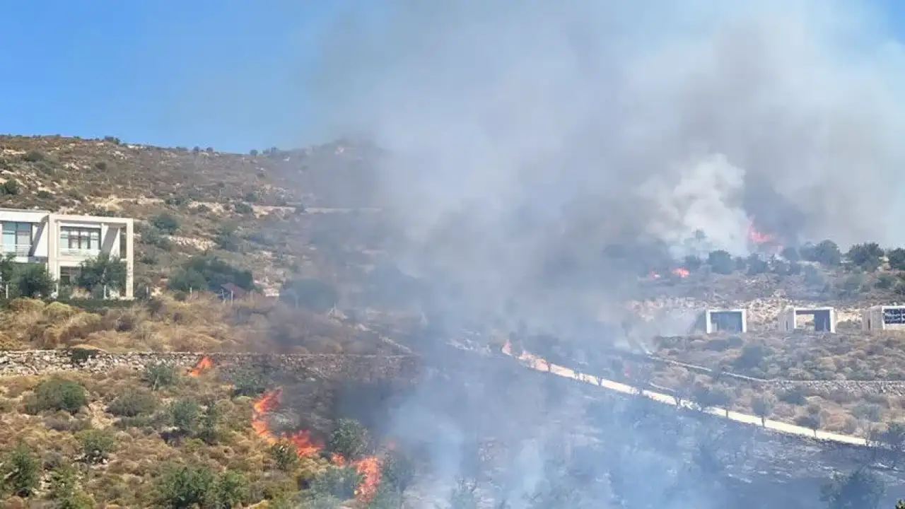 Bodrum'da makilik alanda yangın! Havadan ve karadan müdahale sürüyor