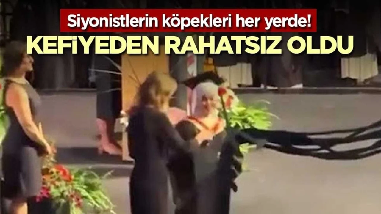 Siyonistlerin köpekleri her yerde! Kefiyeden rahatsız oldu