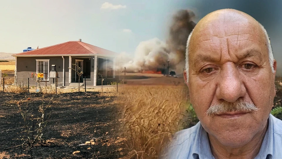 Gölbaşı'nda anız yangını: 72 yaşındaki adam yangını söndürürken öldü