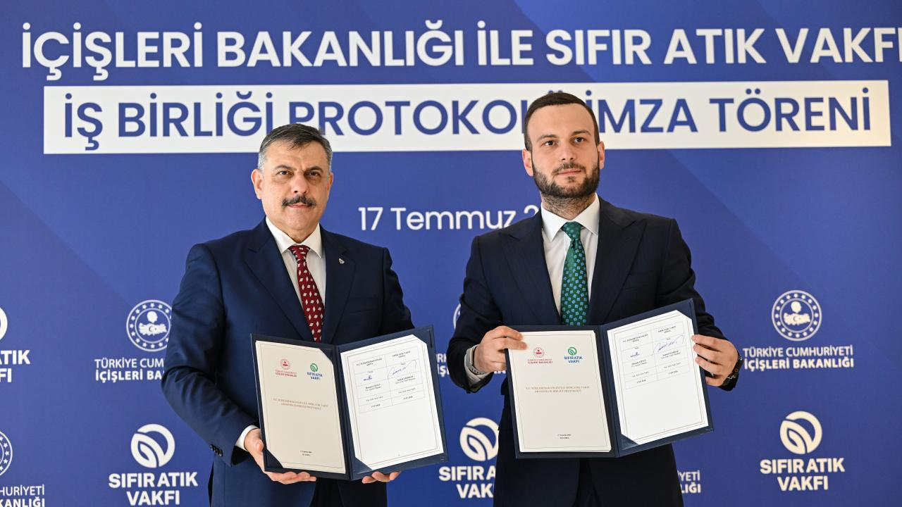İçişleri Bakanlığı ile Sıfır Atık Vakfı arasında 'sıfır atık' işbirliği protokolü imzalandı