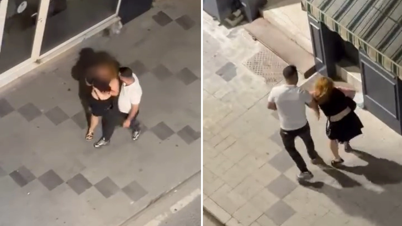 Sokakta sürüklenen kadın çığlık atarak yardım istedi! "Beni öldürecek yardım edin"