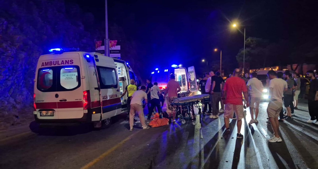 Bodrum’da taksi ile motosiklet çarpıştı! Ölü sayısı 2'ye çıktı