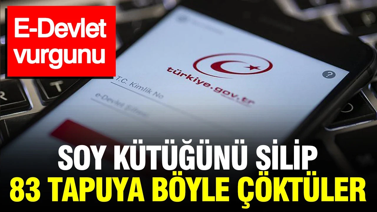E-Devlet vurgunu: Soy kütüğünü silip 83 tapuya böyle çöktüler