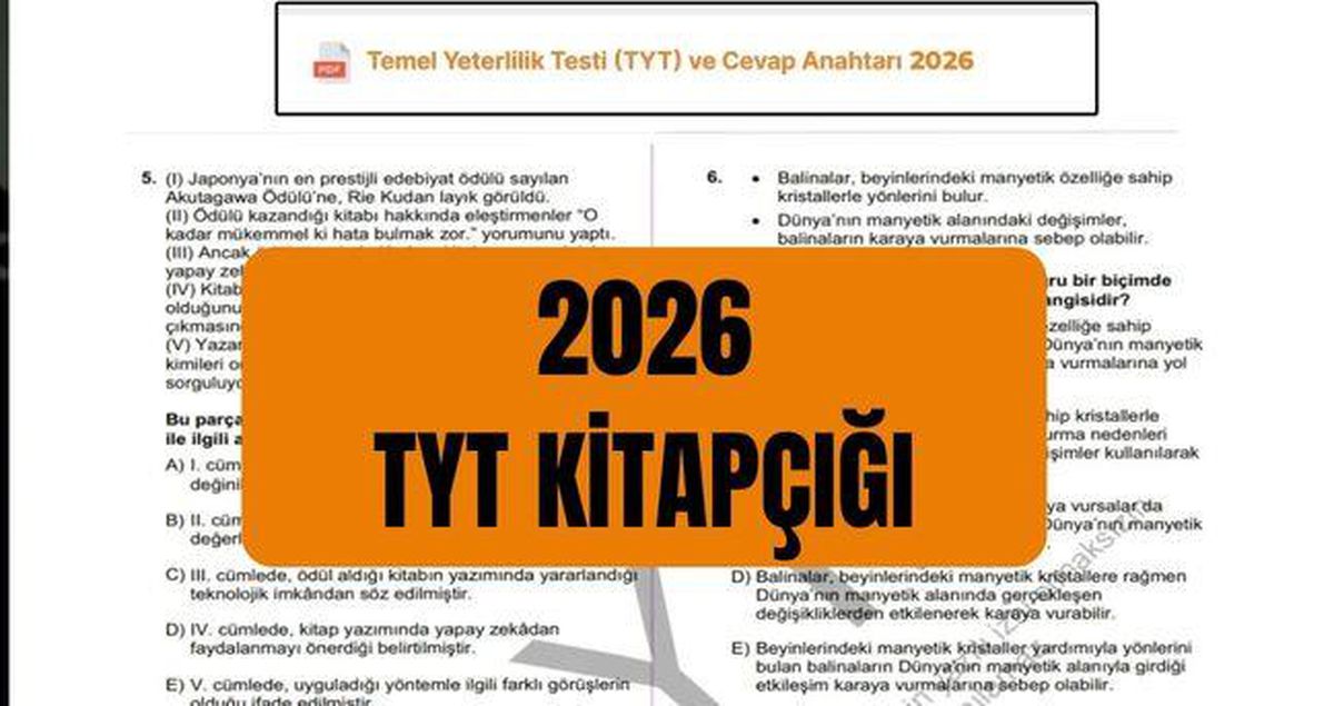 TYT kitapçık 2026 PDF (ÖSYM) TYT kitapçığı ve cevap anahtarına nereden nasıl bakılır?