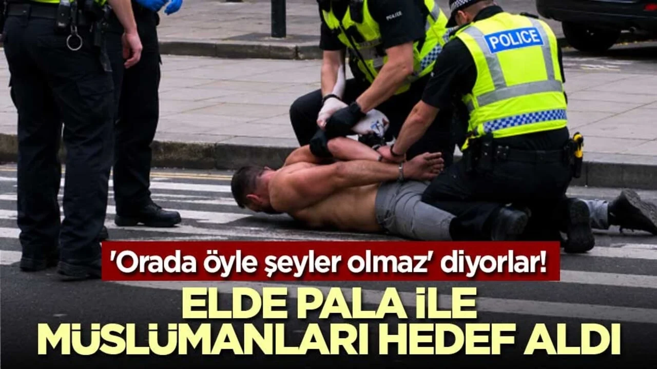 'Orada öyle şeyler olmaz' diyorlar! Elde pala ile Müslümanları hedef aldı