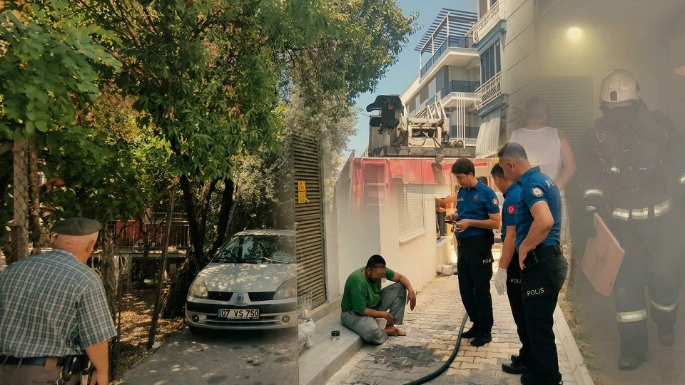 Antalya Kepez'de yangın: Annesini darbeden genç, odayı ateşe verip ölümden saniyelerle döndü | Güncel Haberler