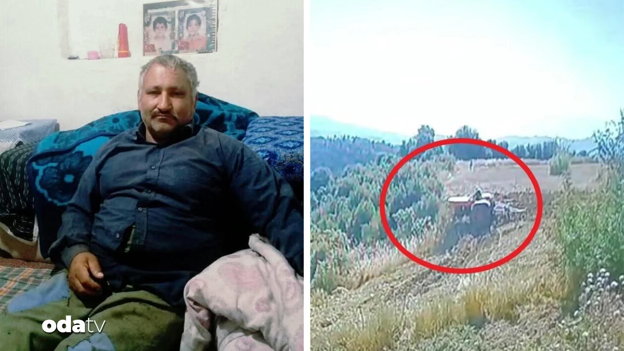 Traktörün altında kaldı: O anlar kamerada