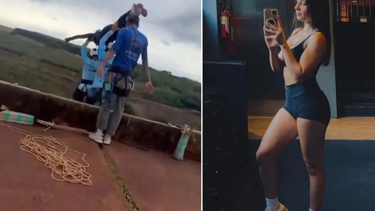 Bungee jumping faciası! Güvenlik ipi bağlanmadan boşluğa bırakıldı