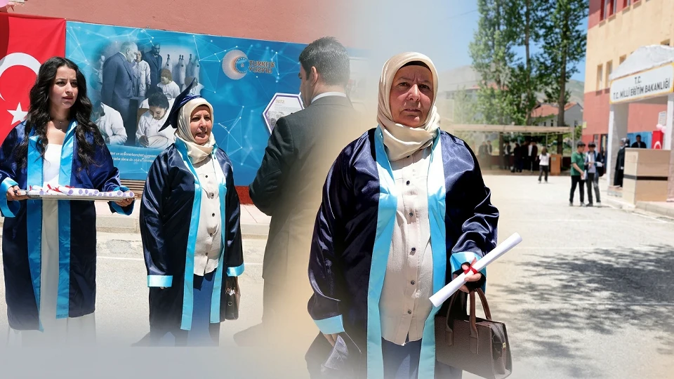Hakkari'de 51 yaşındaki anne şehit oğlunun vasiyetiyle liseden mezun oldu | Gündem Haberleri
