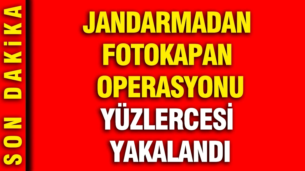 Jandarmadan fotokapan operasyonu: 1.847 kişi yakalandı