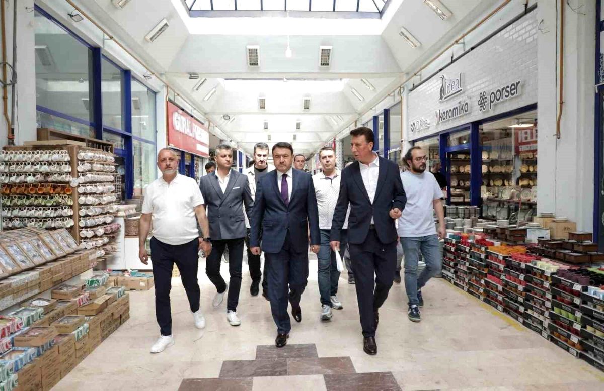 Vali Musa Işın'dan Kervansaray Çiniciler Çarşısı'na ziyaret