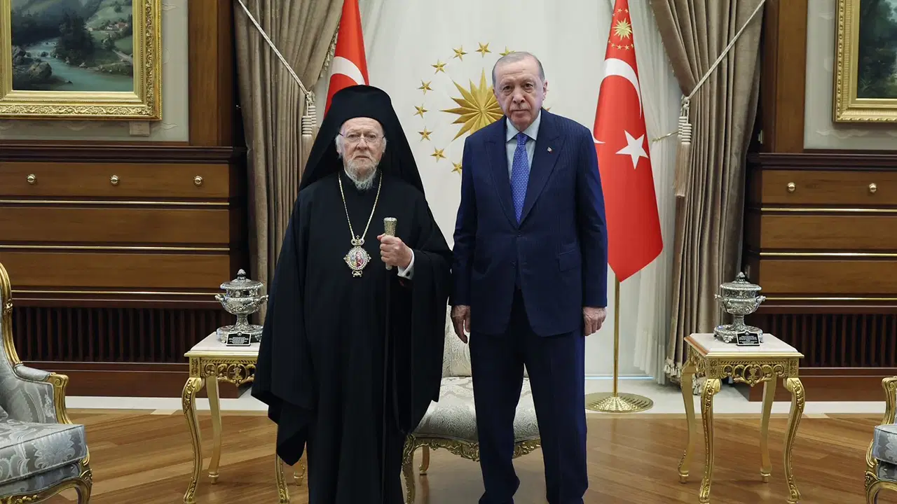 Erdoğan, Fener Rum Patriği Bartholomeos'u kabul etti