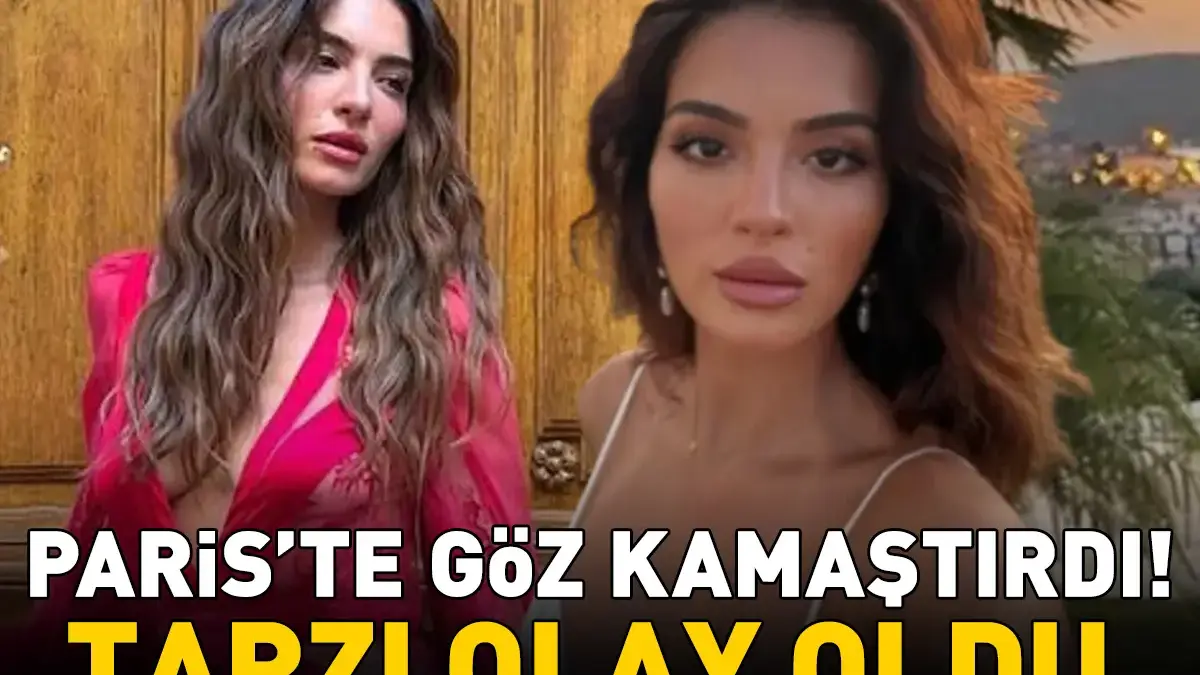 Melisa Aslı Pamuk, Paris Moda Haftası'na damga vurdu! Kırmızı transparan elbisesi sanal medyayı 2'ye böldü