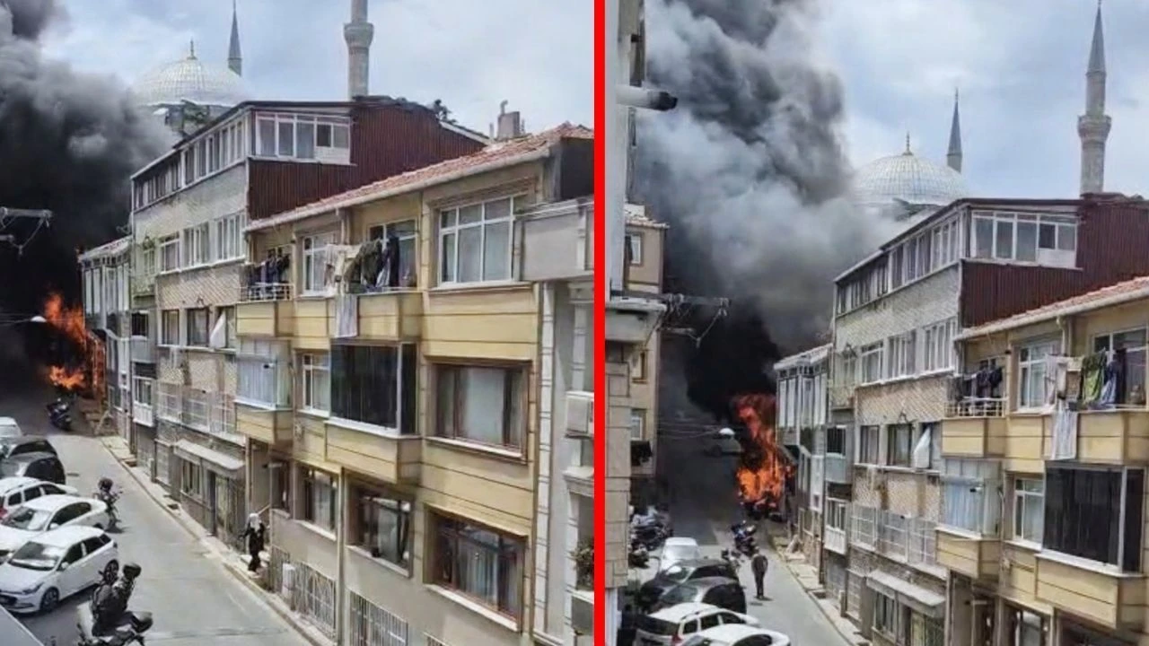 İstanbul'da korkutan yangın: İş yeri ve araçlar küle döndü!