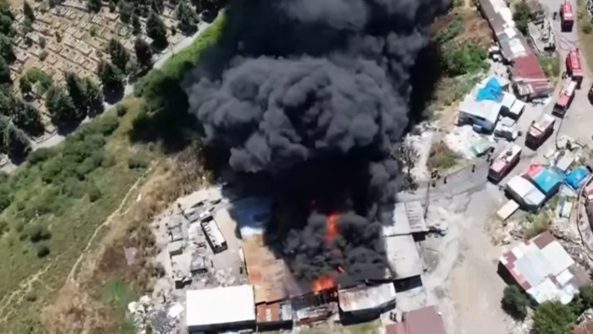 Sultangazi'de yangın ormanlık alana sıçradı