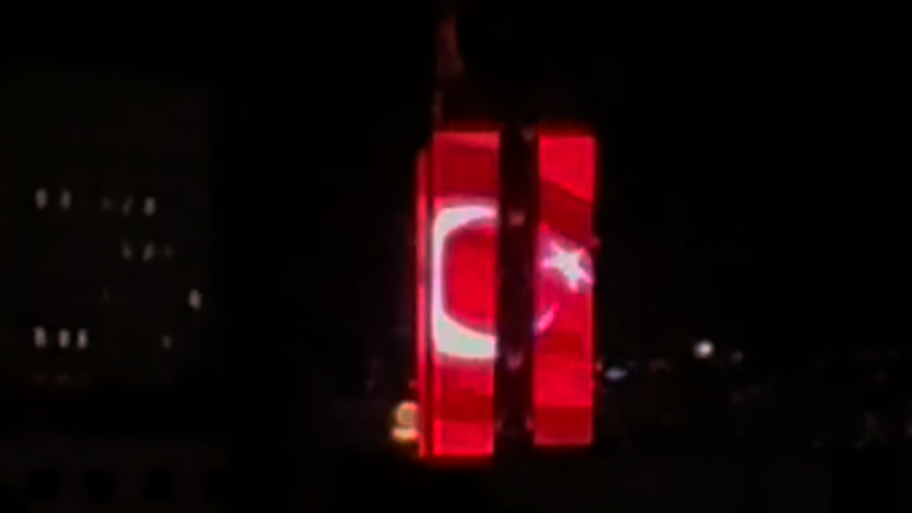 Ankara’da NATO üyesi ülkelerin bayrakları binaya yansıtıldı! İşte o anlar