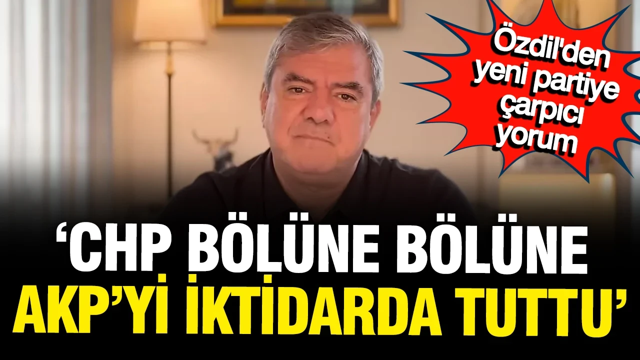 Yılmaz Özdil: CHP'yi böle böle AK Parti'yi tek başına iktidarda tuttular