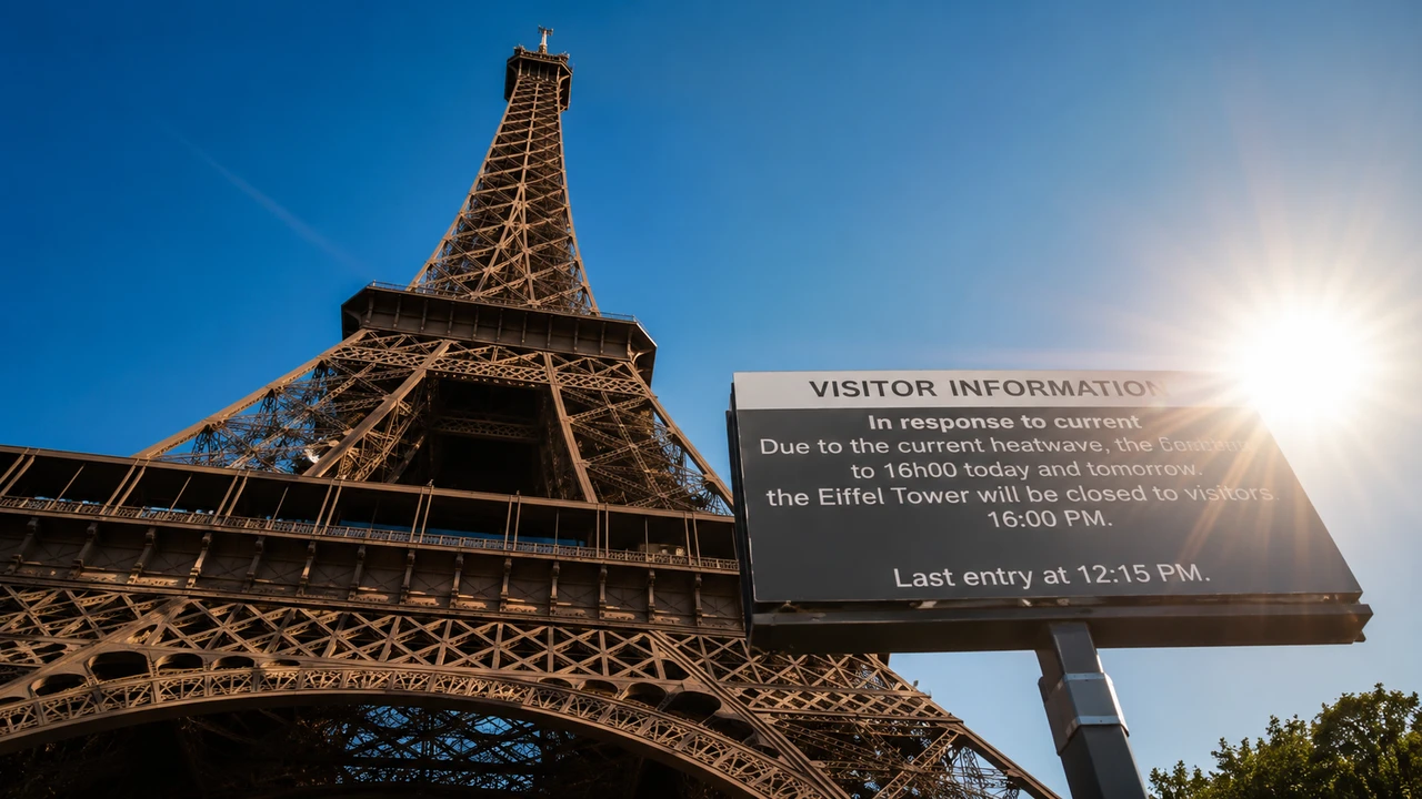 Paris'te aşırı sıcak alarmı! Eyfel Kulesi ile ilgili flaş karar!
