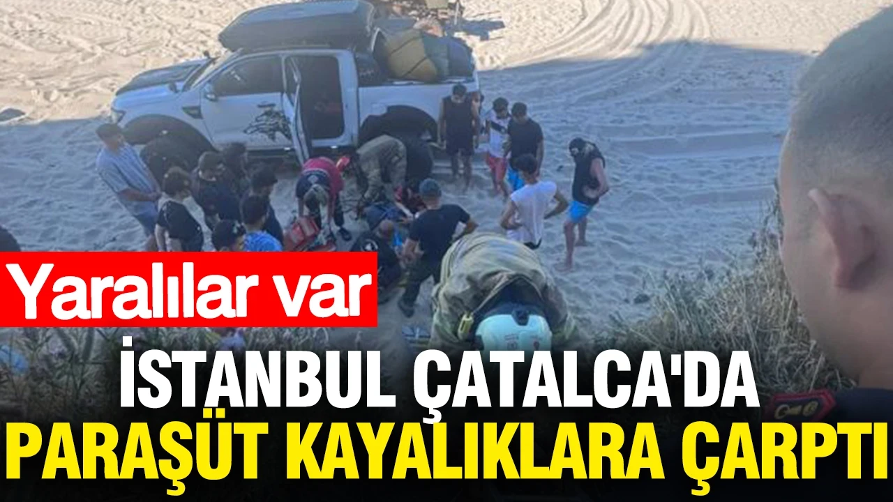 İstanbul'da korkunç kaza: Paraşüt kayalıklara çarptı: Yaralılar var
