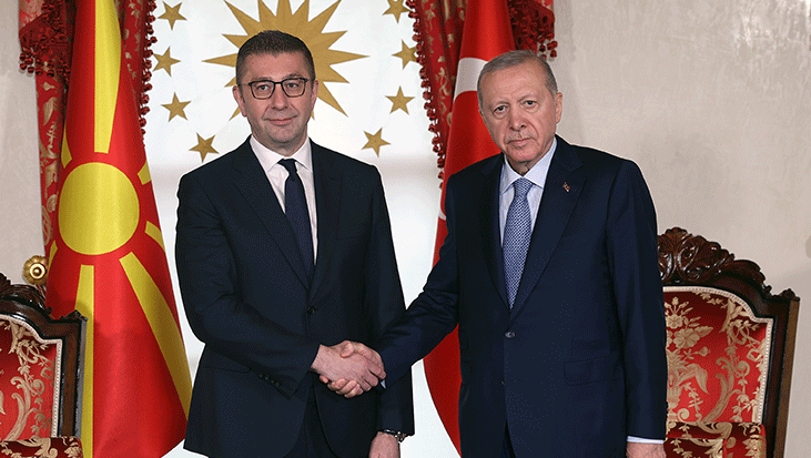 Cumhurbaşkanı Erdoğan, Kuzey Makedonya Başbakanı Mickoski'yi kabul etti