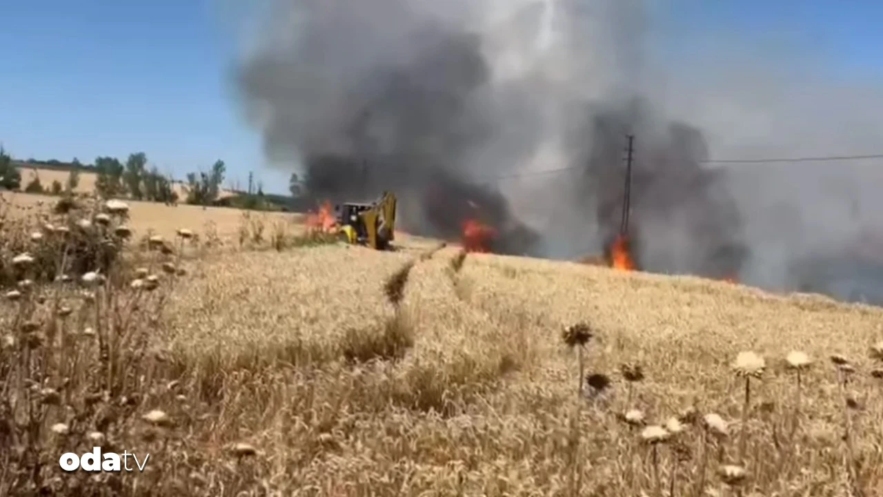 Yazın kabusu başladı: Tekirdağ'da ekili alan yandı