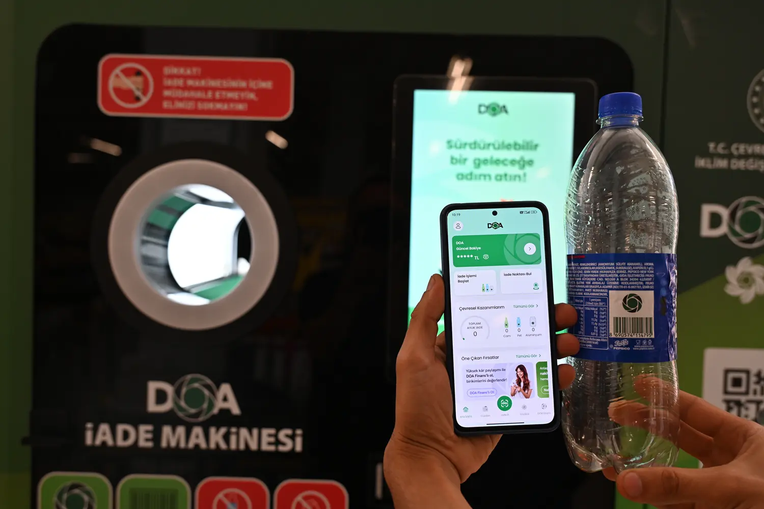 DOA ile ilk günde 1.5 milyon şişe toplandı