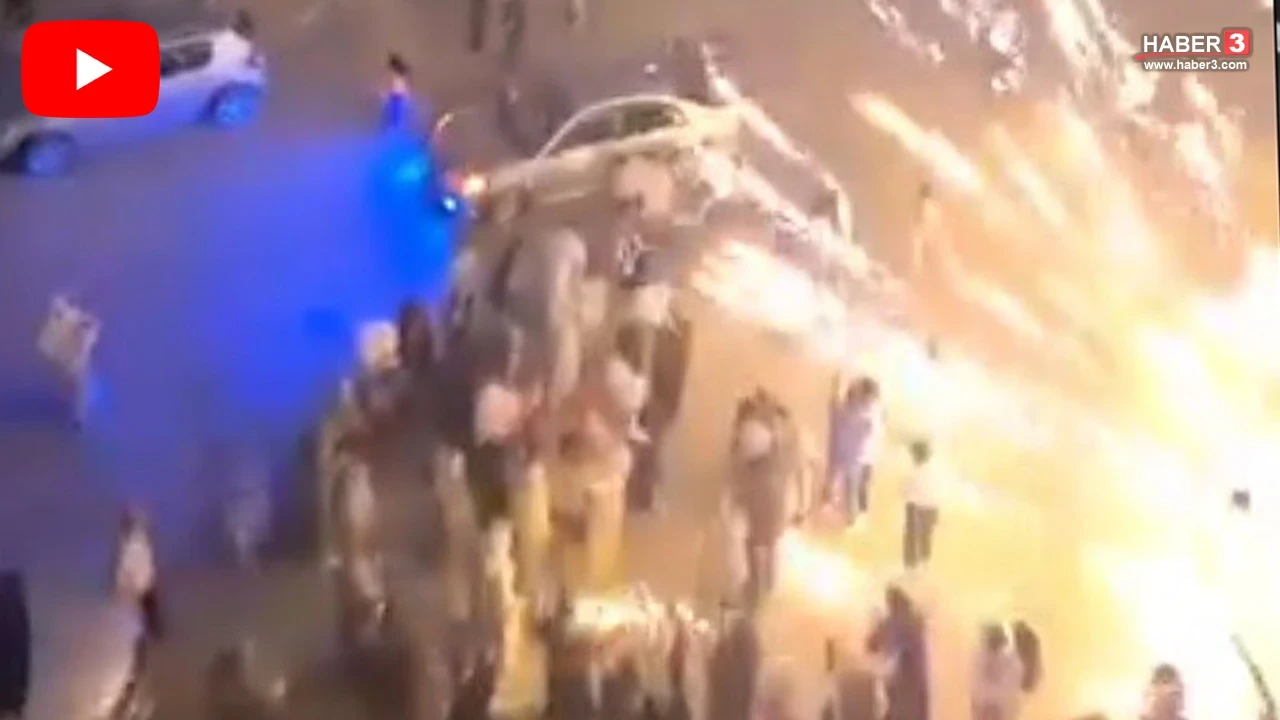 İzmir'de nişanda havai fişek faciası... Havai fişek davetlilerin üzerine patladı
