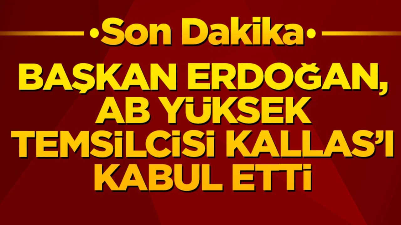 Son dakika! Cumhurbaşkanı Erdoğan, AB Yüksek Temsilcisi Kaja Kallas'ı kabul etti