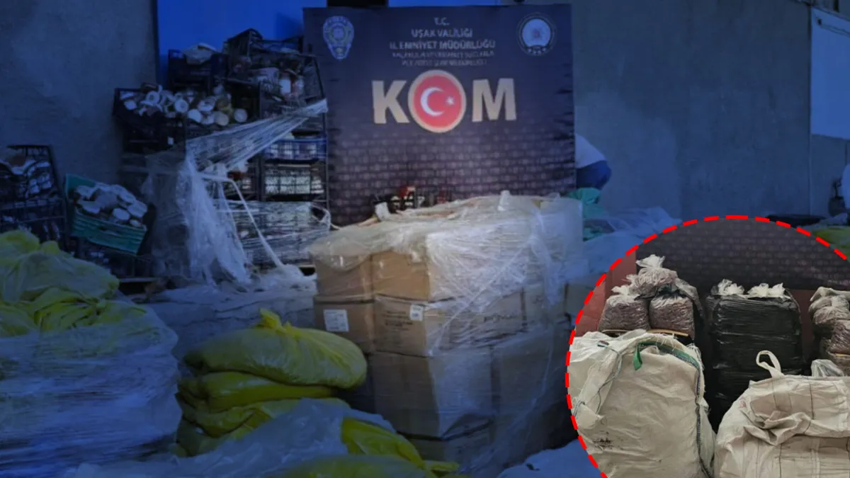Uşak'ta son kullanma tarihi geçmiş 30 ton bozuk gıda ele geçirildi!