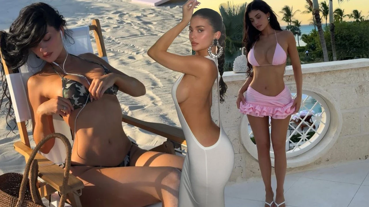Kylie Jenner'dan nefes kesen tatil paylaşımı! Minicik bikinisiyle pozlar verdi