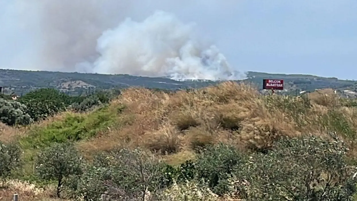 İzmir'de korkutan yangın: Çöplükte başladı makilik alana sıçradı
