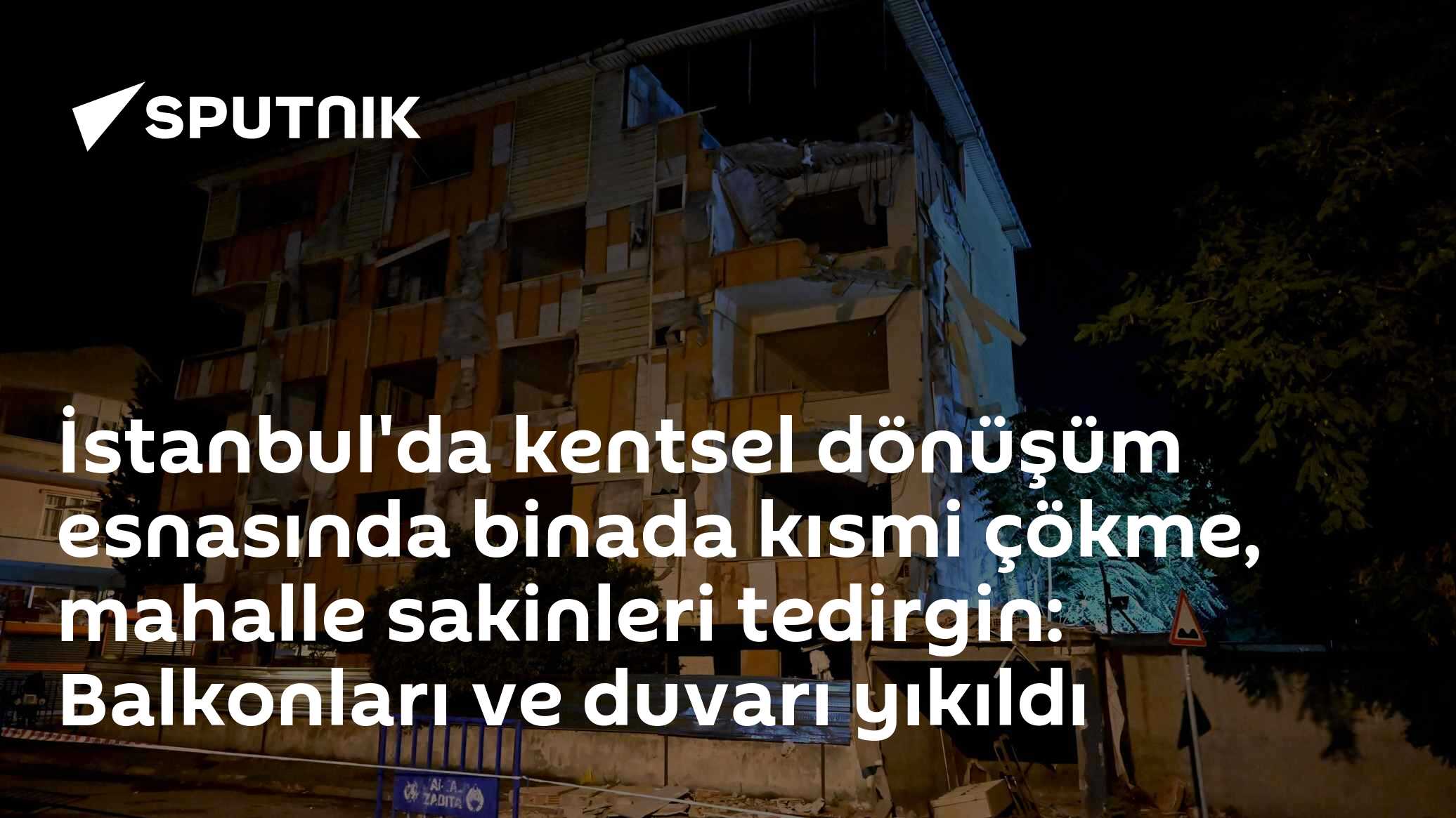 İstanbul'da kentsel dönüşüm esnasında binada kısmi çökme, mahalle sakinleri tedirgin: Balkonları ve duvarı yıkıldı