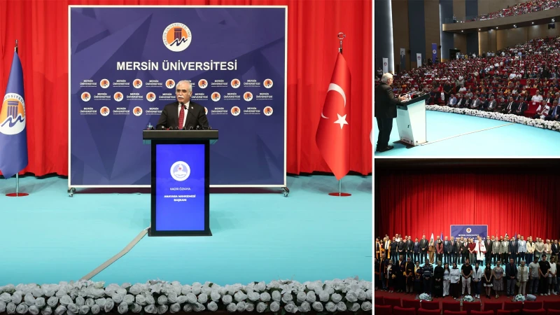 AYM Başkanı Mersin’de öğrencilerle bir araya geldi