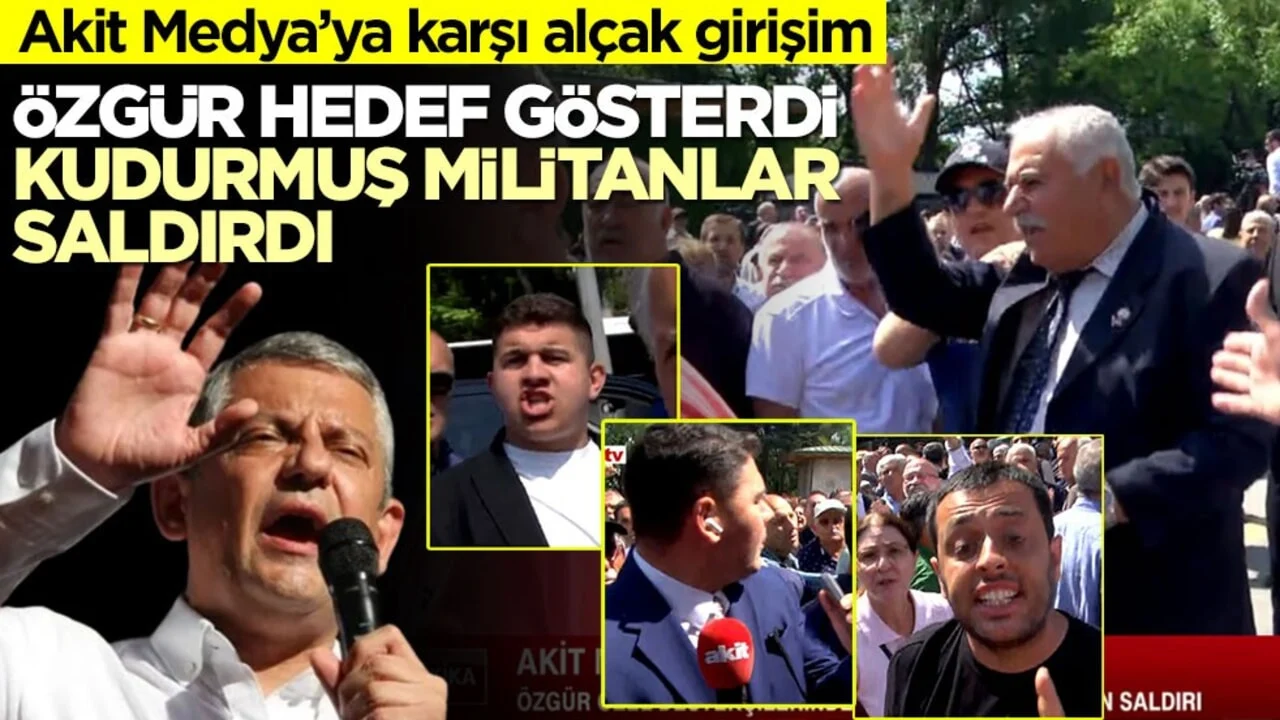 Akit Medya’ya karşı alçak girişim! Özgür hedef gösterdi, kudurmuş militanlar saldırdı