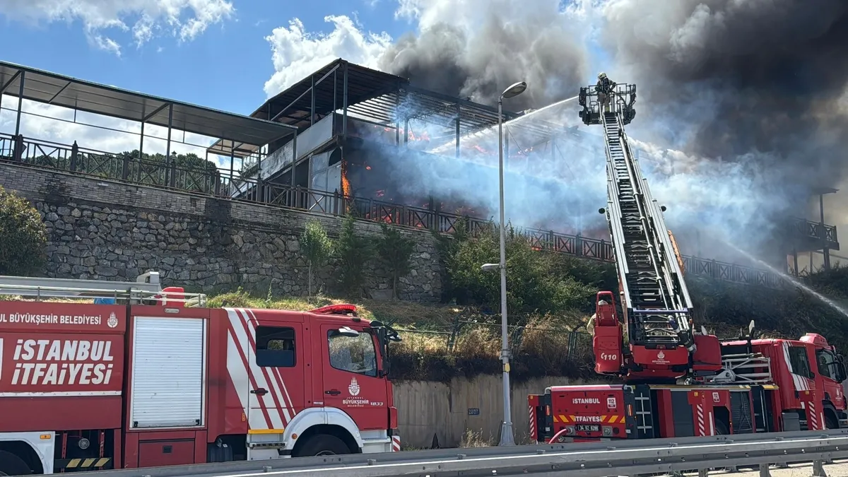 Maltepe'de restoranda yangın! Ormana sıçramaması için mücadele ediliyor